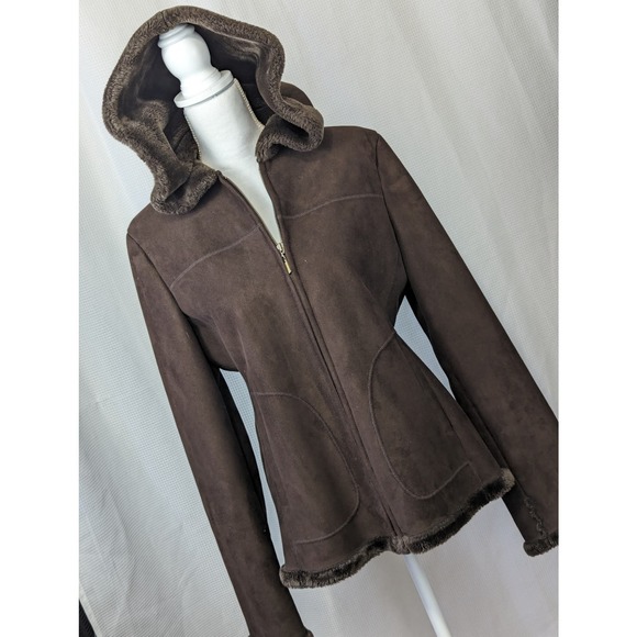Jones New York Jackets & Blazers - JONES NEW YORK! ESPRESSO BROWN SHERPA STYLE FAUX SHEARLING COAT! SZ M